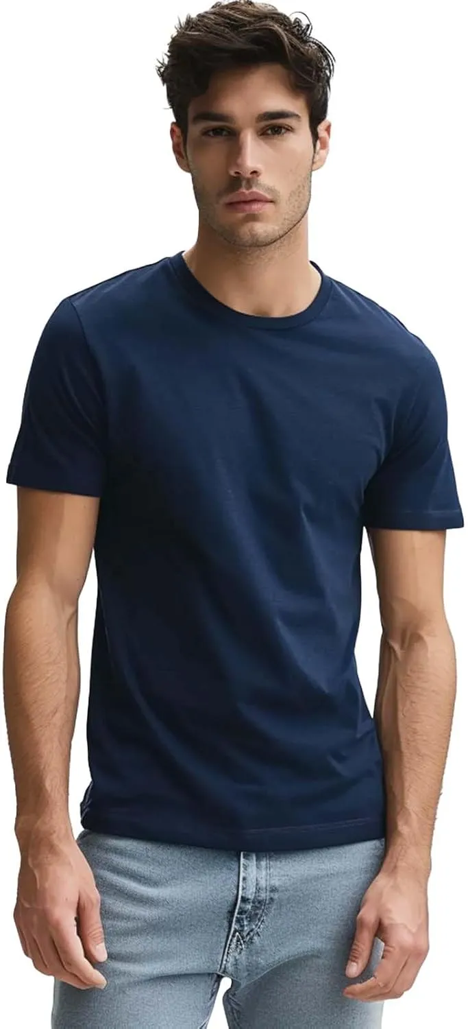 3-Pack Men's Performance Short Sleeve Crew Neck T-Shirts - Quick-Dry Athletic Running and Workout Tops