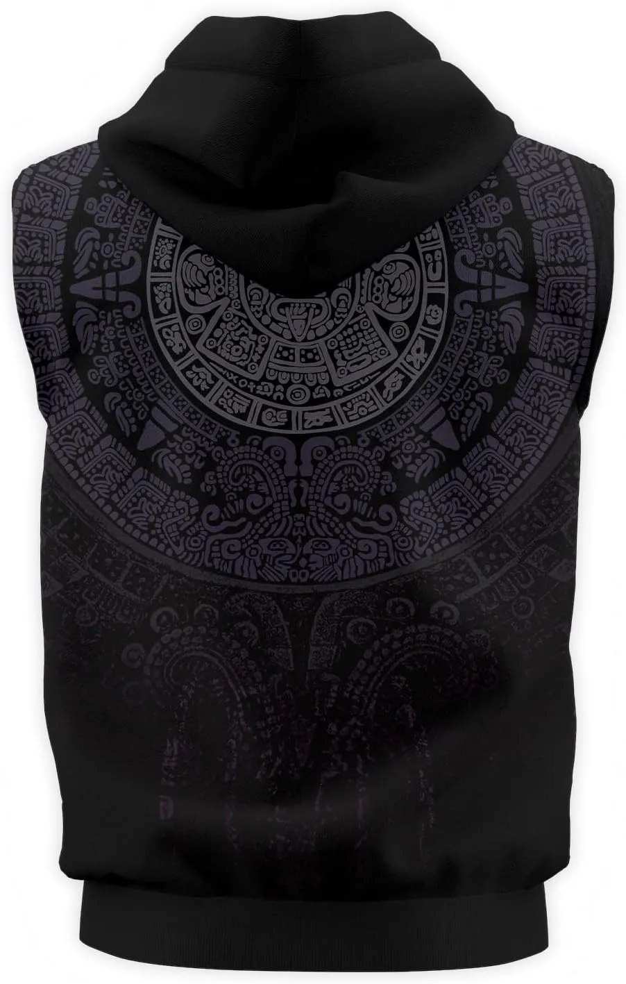Aztec Sleeveless Hoodies for Men Gym Training Workout Hooded Tank Top Muscle Hoodies for Men