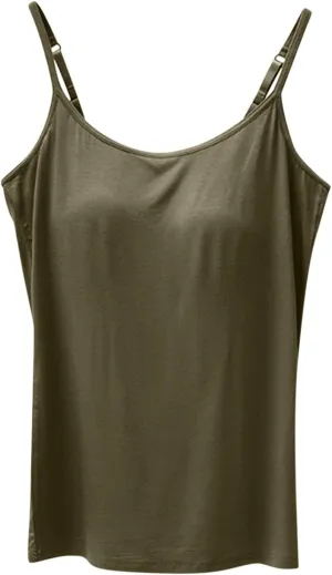 Black Spaghetti Strap Tank for Women Solid Color Crewneck Smooth Lightweight Basic Shirts Workout Athletic Tanks