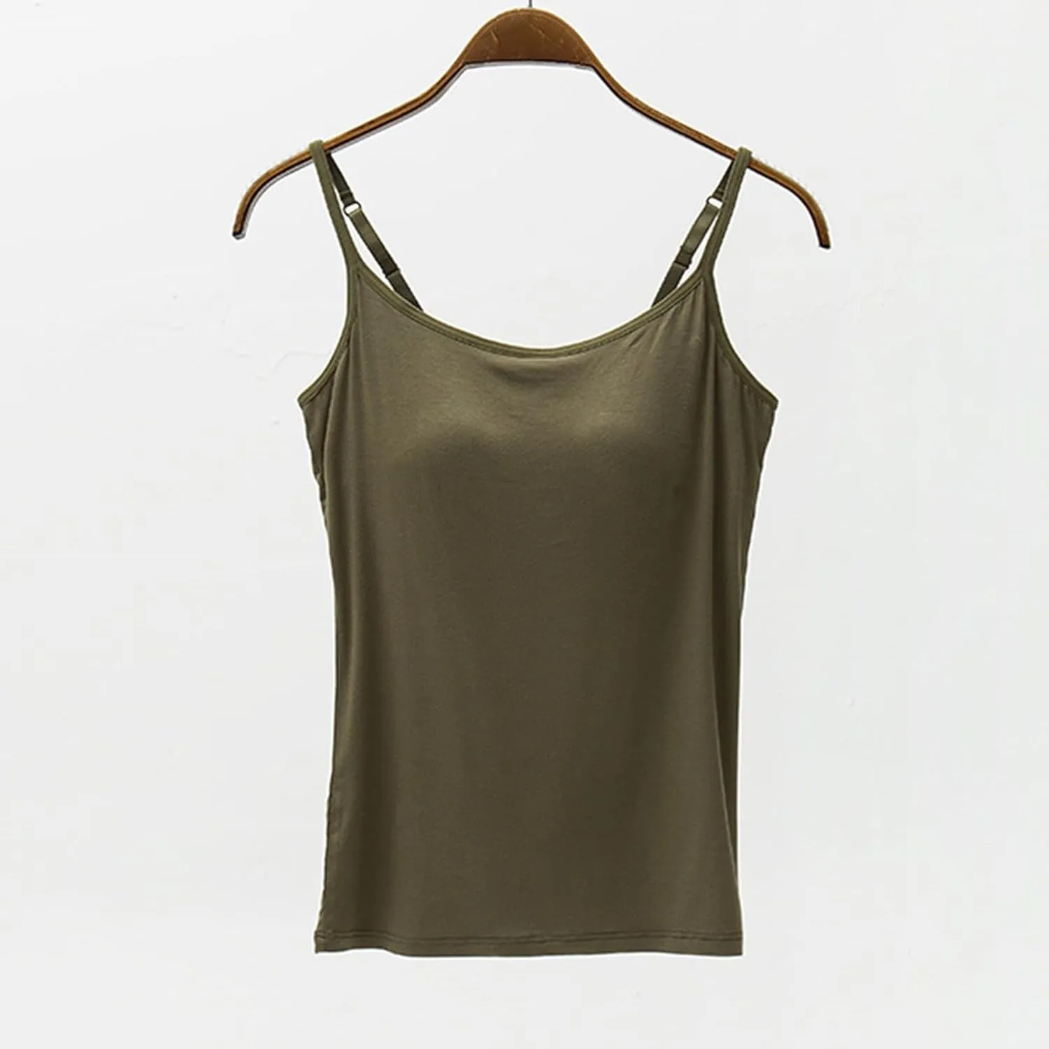 Black Spaghetti Strap Tank for Women Solid Color Crewneck Smooth Lightweight Basic Shirts Workout Athletic Tanks
