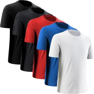 Boys' Athletic Shirts Performance Sports T-Shirts Moisture Wicking Shirts for Boys