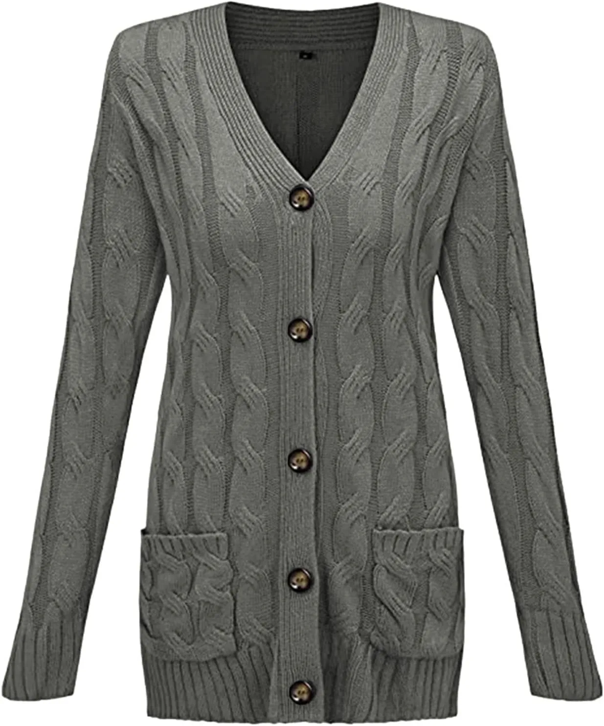 Cardigan Sweater for Women Open Front Button Sweaters with Pockets Long Sleeve Button Down Cardigans Sweaters