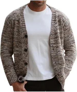 Cardigan Sweaters for Men Button Down Knit Sweater Open Front Cardigan Casual Sweater Jacket Warm Winter Outfits