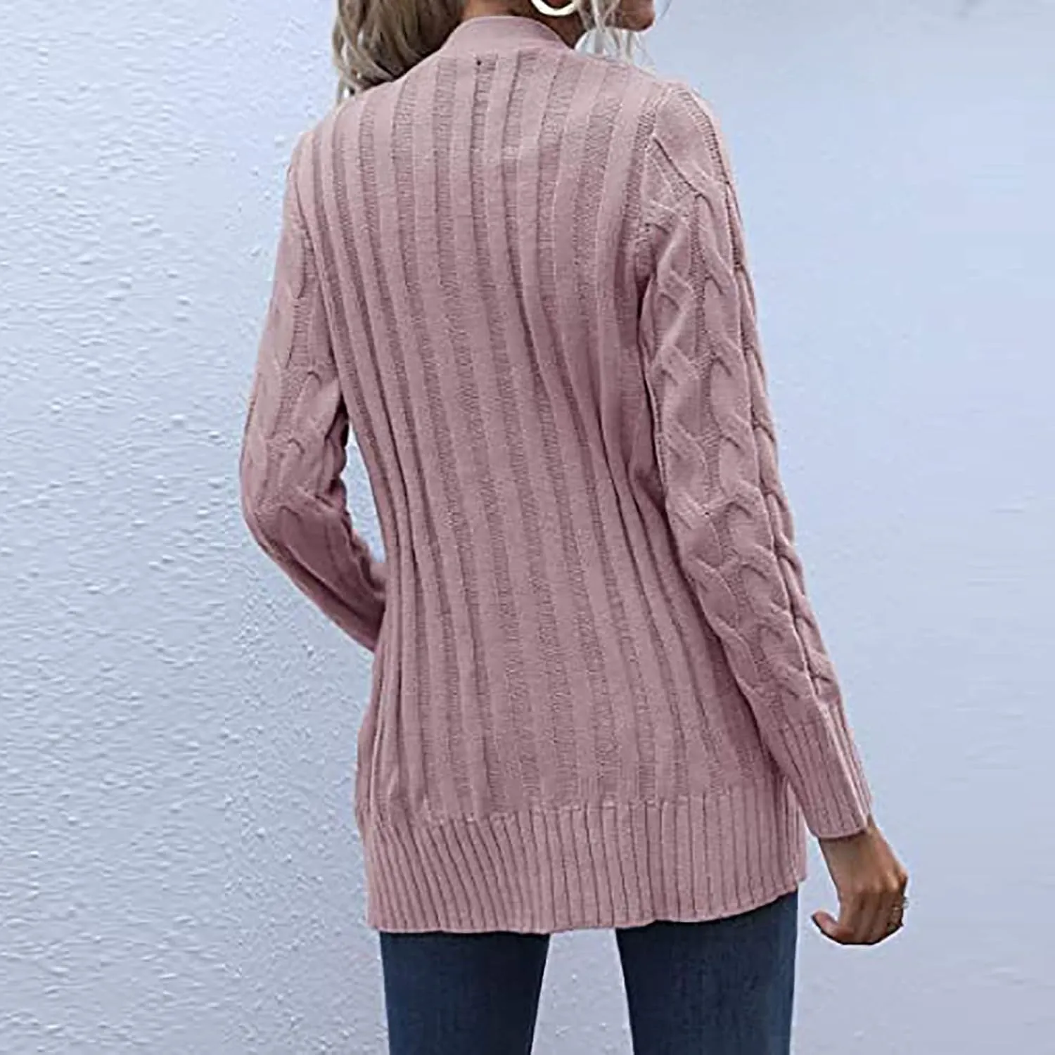 Cardigan Sweaters for Women,Button Down Cable Knit Sweater Open Front Cardigan Sweaters Fall Winter Outfits Outerwear