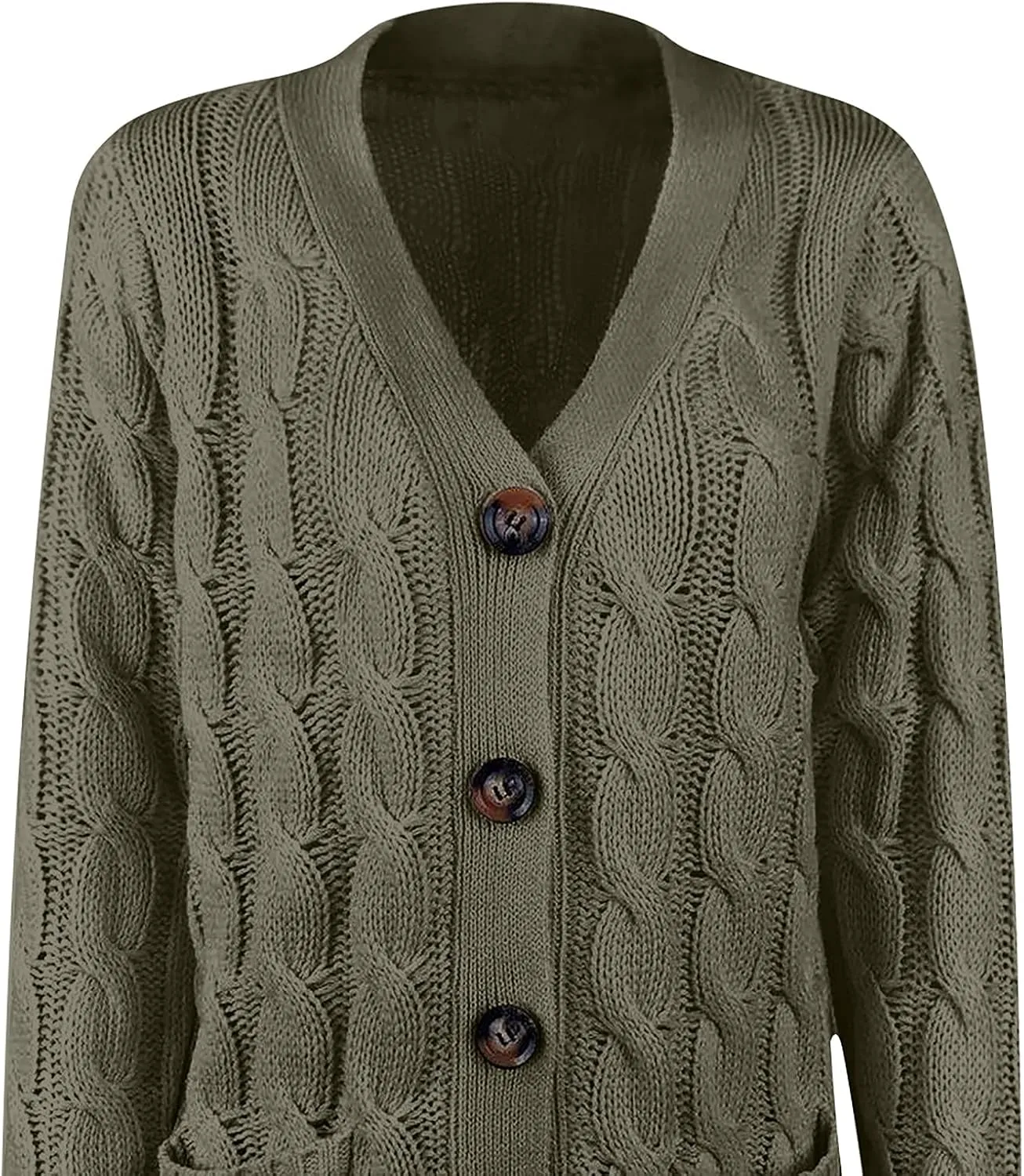 Cardigan Sweaters for Women,Button Down Cable Knit Sweater Open Front Cardigan Sweaters Fall Winter Outfits Outerwear