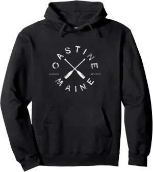 Castine Maine Graphic Vintage Retro Pullover Hoodie