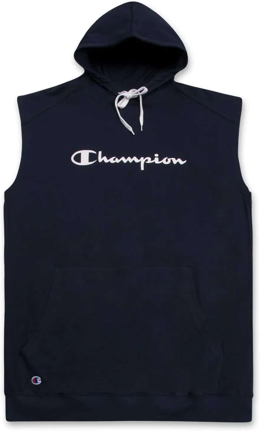 Champion Big and Tall Sleeveless Hoodies for Men – Mens Popover Workout Hoodies