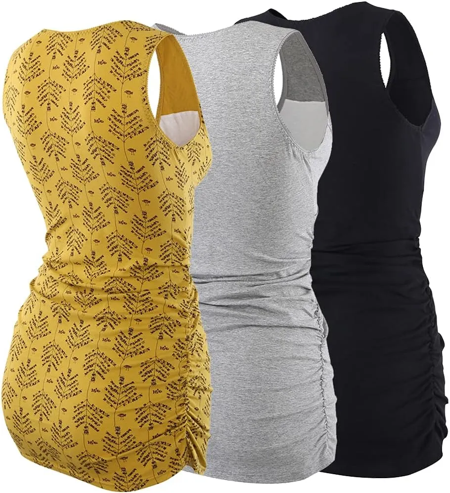 COLOMI Maternity Nursing Tank Top Women Maternity Pajama Tops Nursing Cami Sleep Bra for Breastfeeding