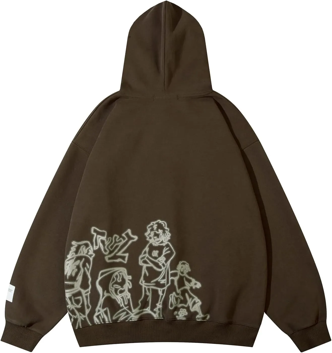 COOLMONAR Mens Cartoon Graphic Hoodies Streetwear Hooded Sweatshirt Pullover Hip Hop Fashion Y2K Hoodies Unisex