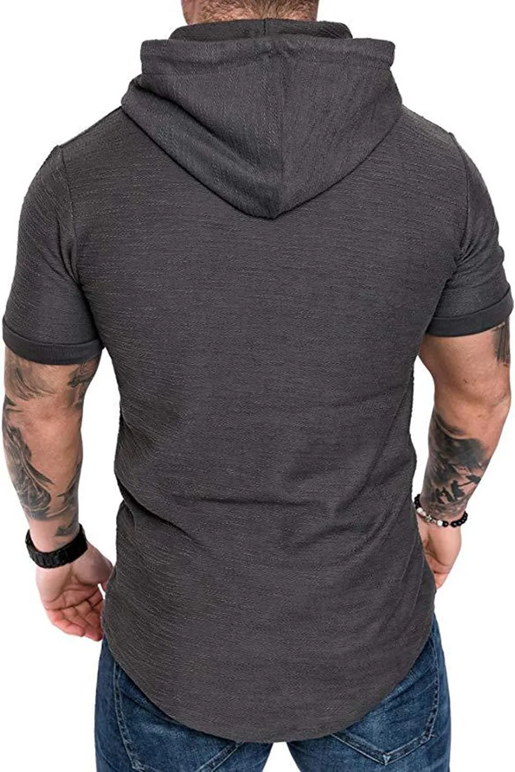 Cot-Oath Mens Workout Sweatshirt Athletic Hoodies - Stylish Gym Running Hoodies Lightweight Pullover