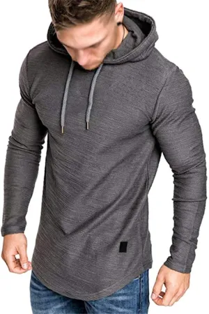 Cot-Oath Mens Workout Sweatshirt Athletic Hoodies - Stylish Gym Running Hoodies Lightweight Pullover