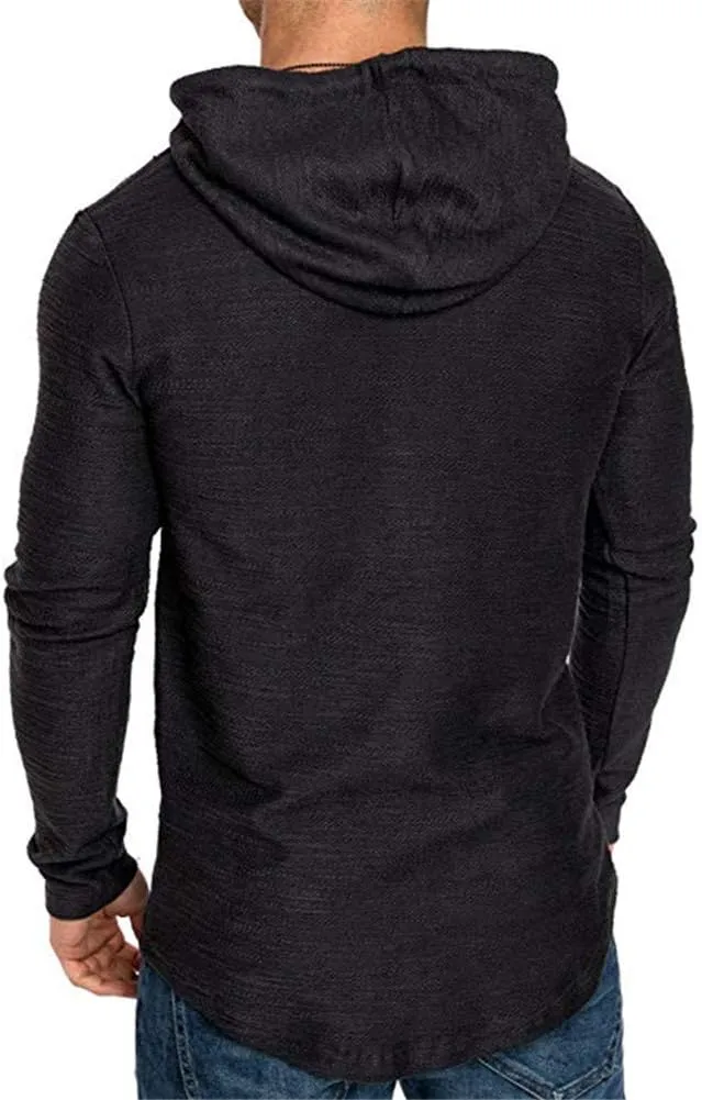 Cot-Oath Mens Workout Sweatshirt Athletic Hoodies - Stylish Gym Running Hoodies Lightweight Pullover