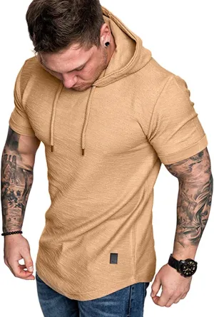 Cot-Oath Mens Workout Sweatshirt Athletic Hoodies - Stylish Gym Running Hoodies Lightweight Pullover