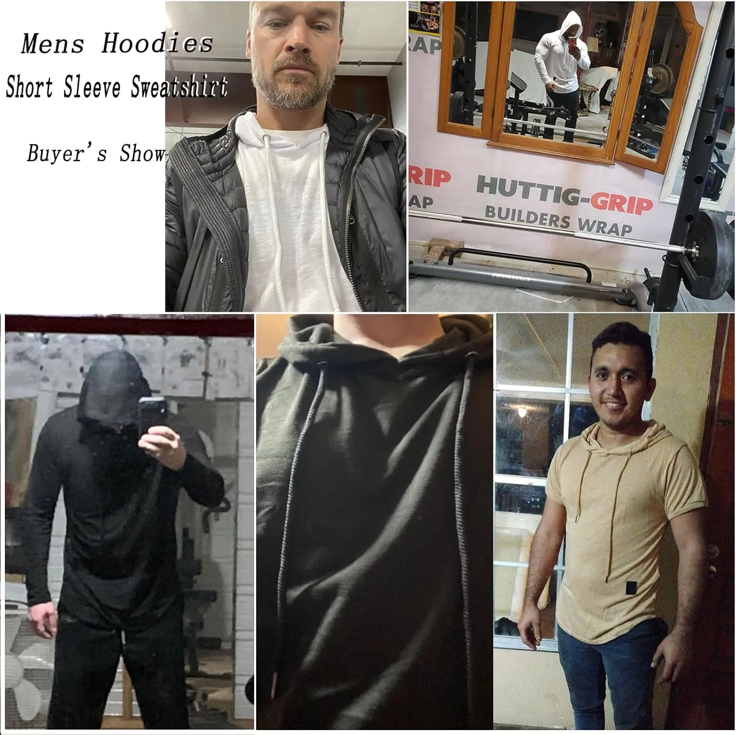 Cot-Oath Mens Workout Sweatshirt Athletic Hoodies - Stylish Gym Running Hoodies Lightweight Pullover