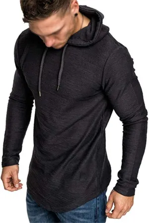 Cot-Oath Mens Workout Sweatshirt Athletic Hoodies - Stylish Gym Running Hoodies Lightweight Pullover