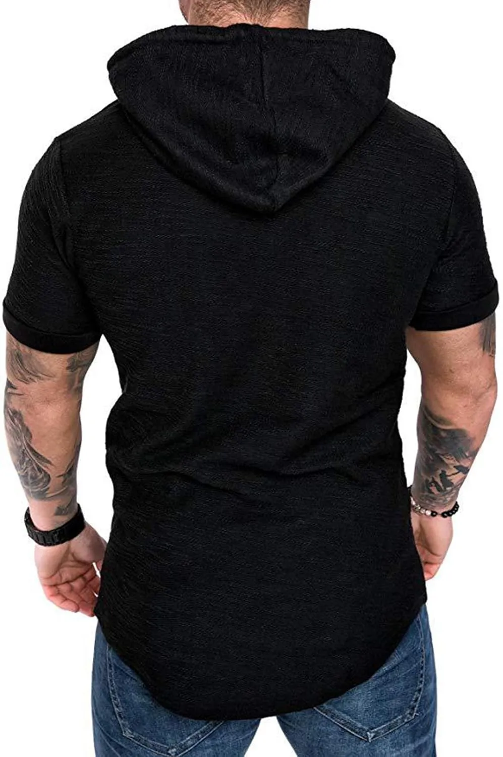 Cot-Oath Mens Workout Sweatshirt Athletic Hoodies - Stylish Gym Running Hoodies Lightweight Pullover