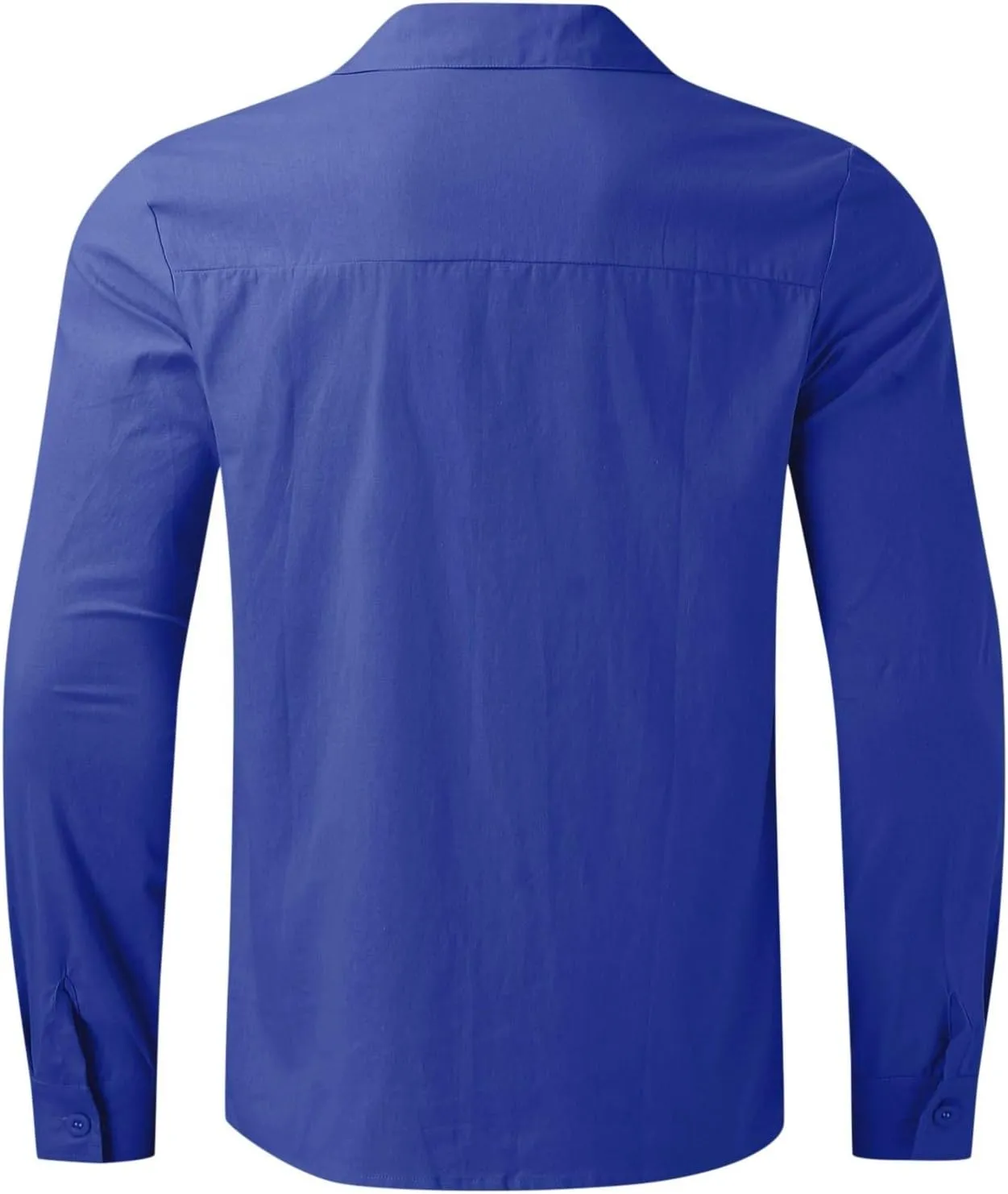 Cotton Linen Shirts for Men Long Sleeve Button Down Shirts Summer Beach Shirts Loose Fit Casual Shirts Vacation Tops