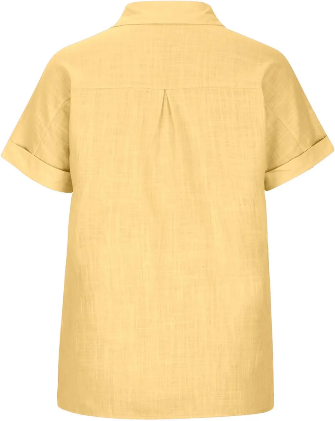 Cotton Linen Shirts for Women Short Sleeve Button Down Casual Loose Gauze Tops Ladies Summer Beach Blouse