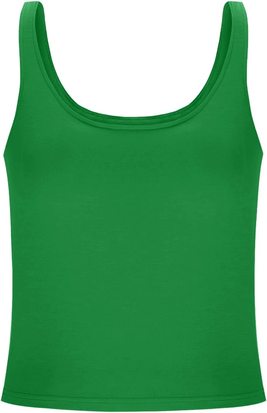 Cotton Tank Top with Built in Bra for Women, Seamless Muscle Athletic Yoga Tops Workout Shelf Bra Camisole Cami