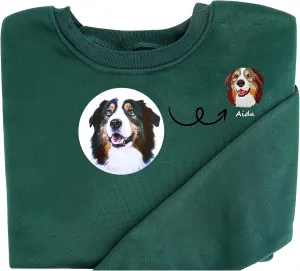 Custom Embroidered Roman Numeral Hoodies,Matching Hoodies For Couples,Custom Pet Face Hoodies Design Your Own