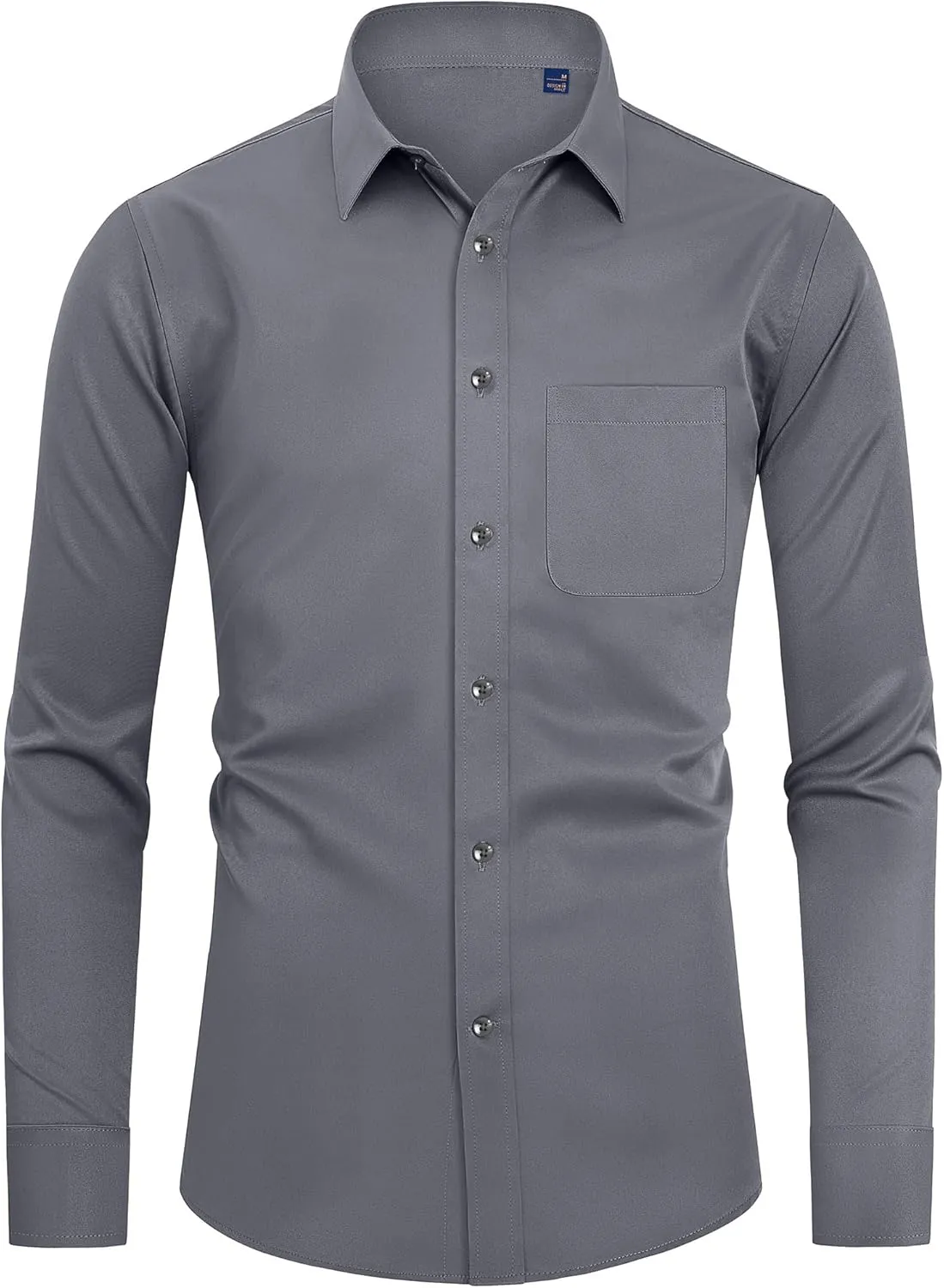 DEMEANOR Mens Dress Shirts Long Sleeve Dress Shirts for Men Slim Fit Button Down Shirts Big and Tall Button Up Shirts
