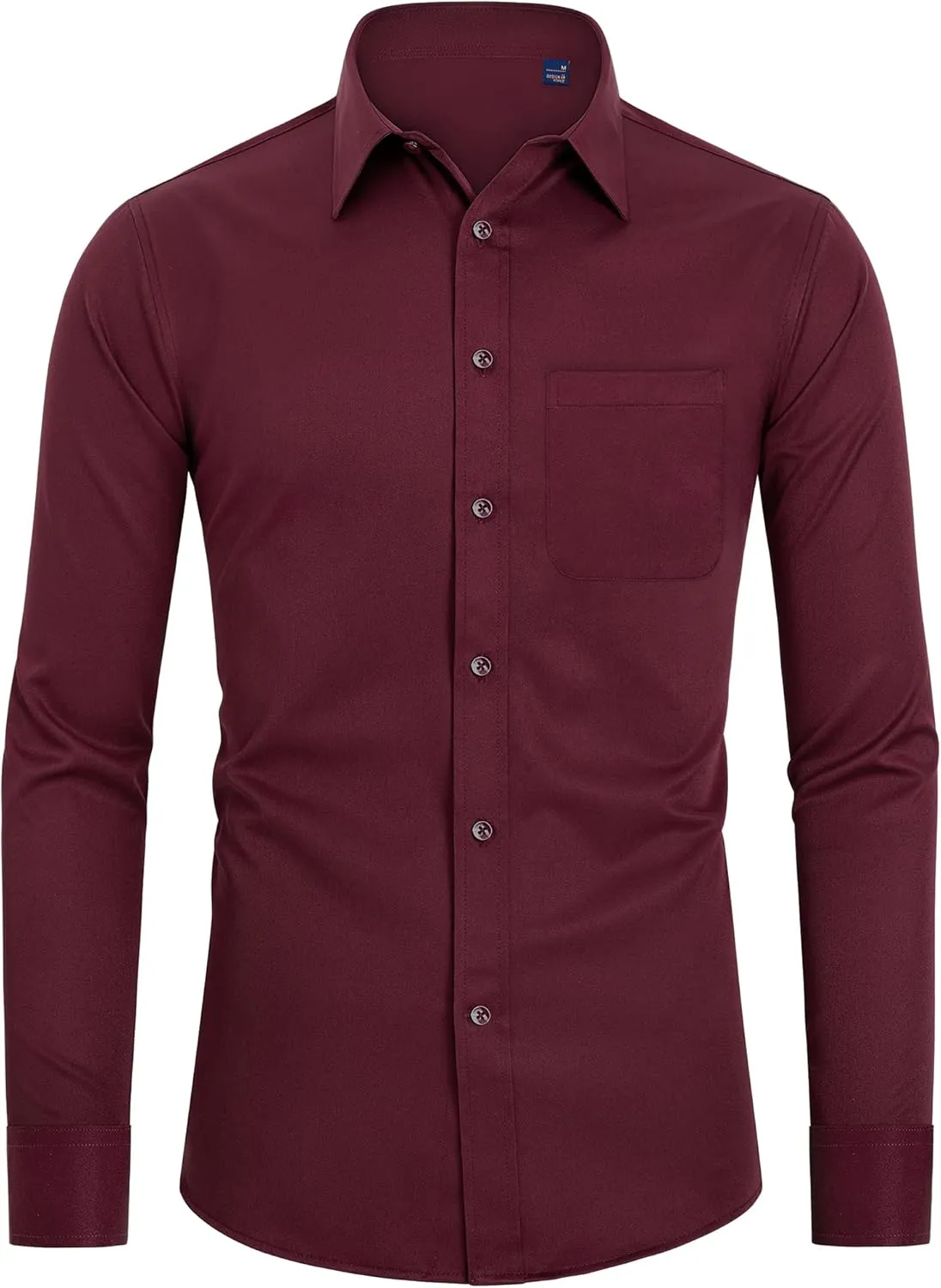 DEMEANOR Mens Dress Shirts Long Sleeve Dress Shirts for Men Slim Fit Button Down Shirts Big and Tall Button Up Shirts