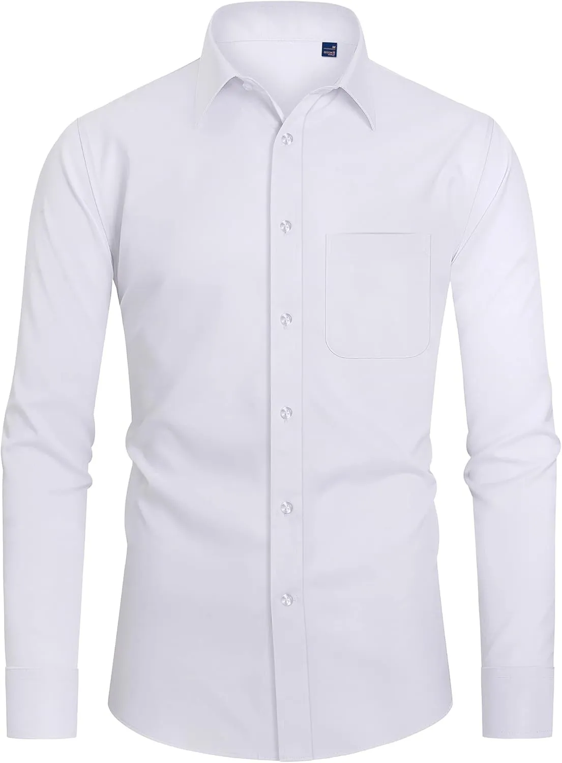 DEMEANOR Mens Dress Shirts Long Sleeve Dress Shirts for Men Slim Fit Button Down Shirts Big and Tall Button Up Shirts
