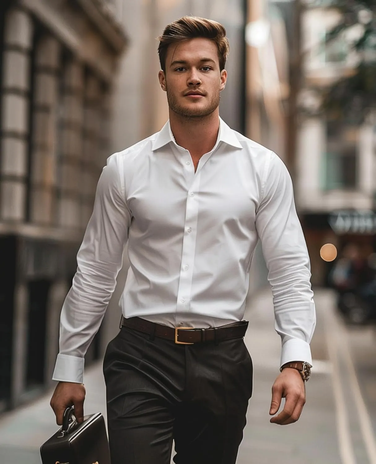 DEMEANOR Mens Dress Shirts Long Sleeve Dress Shirts for Men Slim Fit Button Down Shirts Big and Tall Button Up Shirts