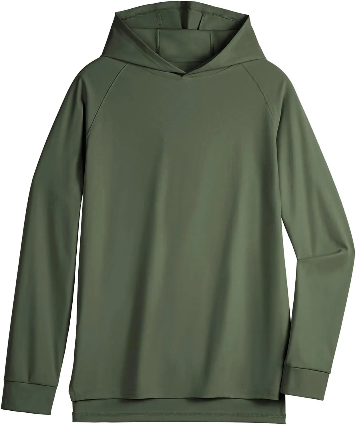 Fioboc Active Hoodies Smoothblend Split Curve Hem Pullover Sweatshirts Lightweight Moisture-wicking Hoodies S-4XL