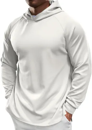 Fioboc Active Hoodies Smoothblend Split Curve Hem Pullover Sweatshirts Lightweight Moisture-wicking Hoodies S-4XL