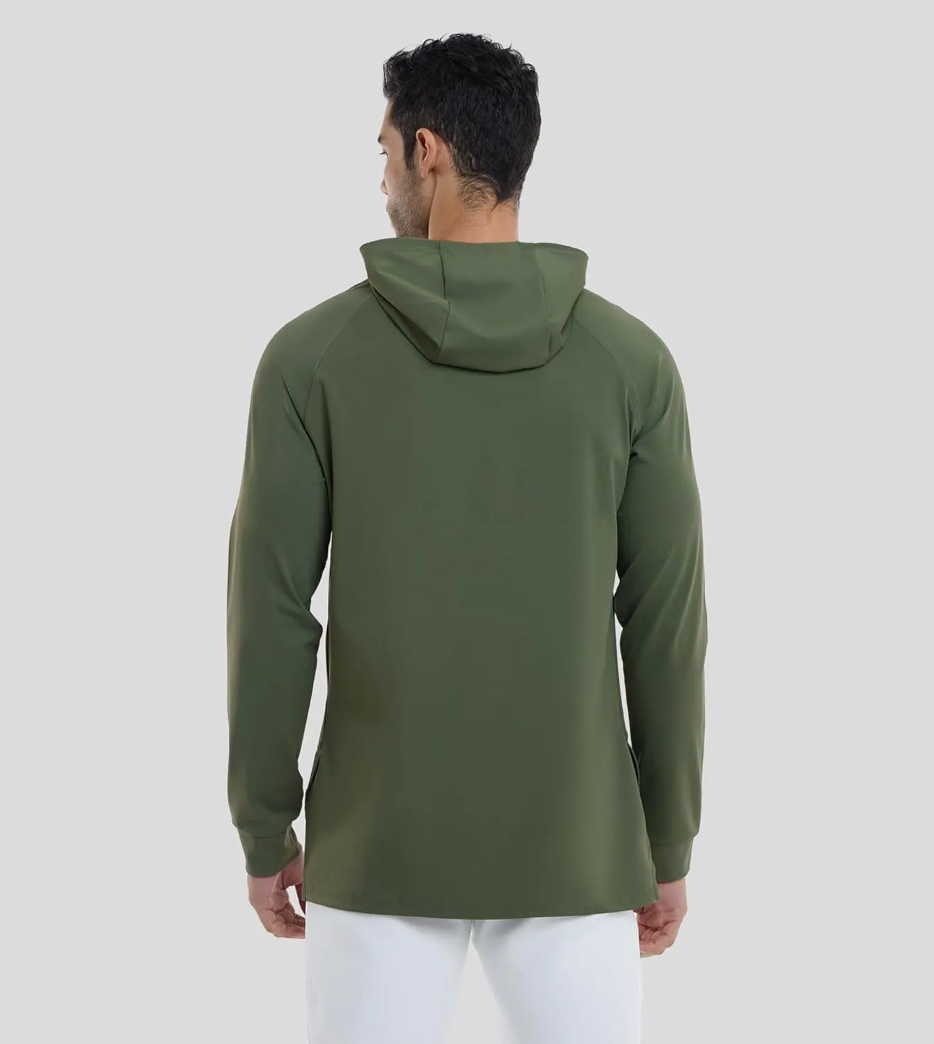 Fioboc Active Hoodies Smoothblend Split Curve Hem Pullover Sweatshirts Lightweight Moisture-wicking Hoodies S-4XL