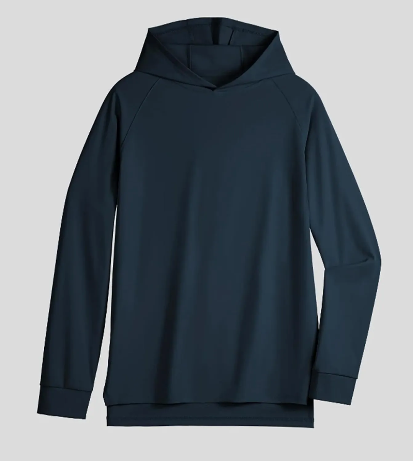 Fioboc Active Hoodies Smoothblend Split Curve Hem Pullover Sweatshirts Lightweight Moisture-wicking Hoodies S-4XL
