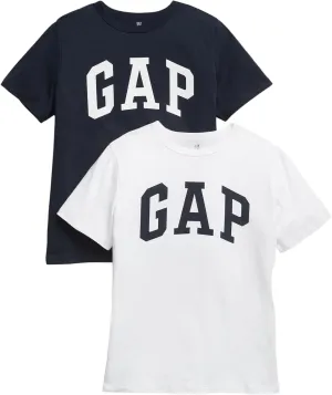 GAP Boys' 2-Pack Short Sleeve Logo Tee T-Shirt