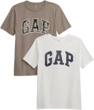 GAP Boys' 2-Pack Short Sleeve Logo Tee T-Shirt