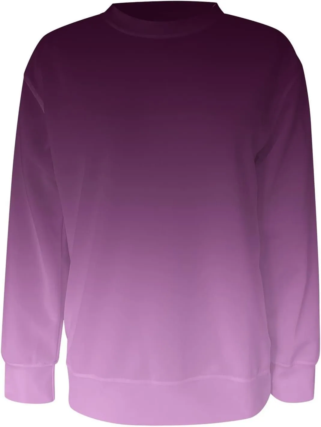 Going Out Tops for Women Round Neck Long Sleeve Pullover Solid Color Fall Winter Outfits Comfy Dressy Sweatshirt