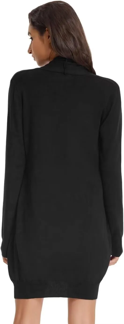 GRACE KARIN Essential Solid Open Front Long Knited Cardigan Sweater for Women