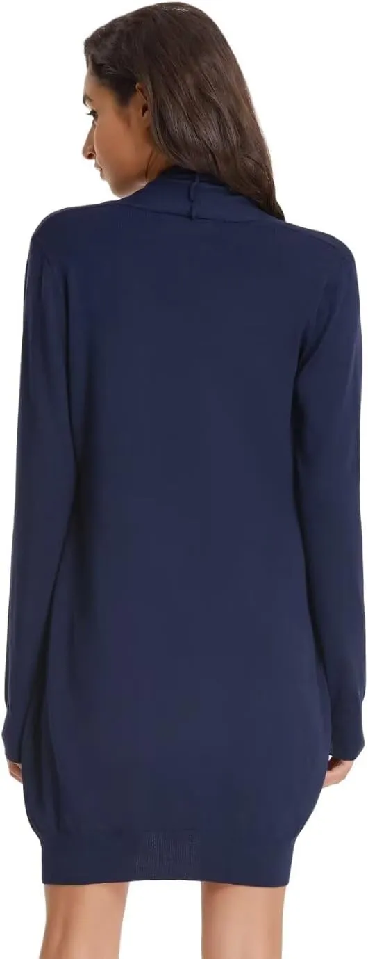 GRACE KARIN Essential Solid Open Front Long Knited Cardigan Sweater for Women