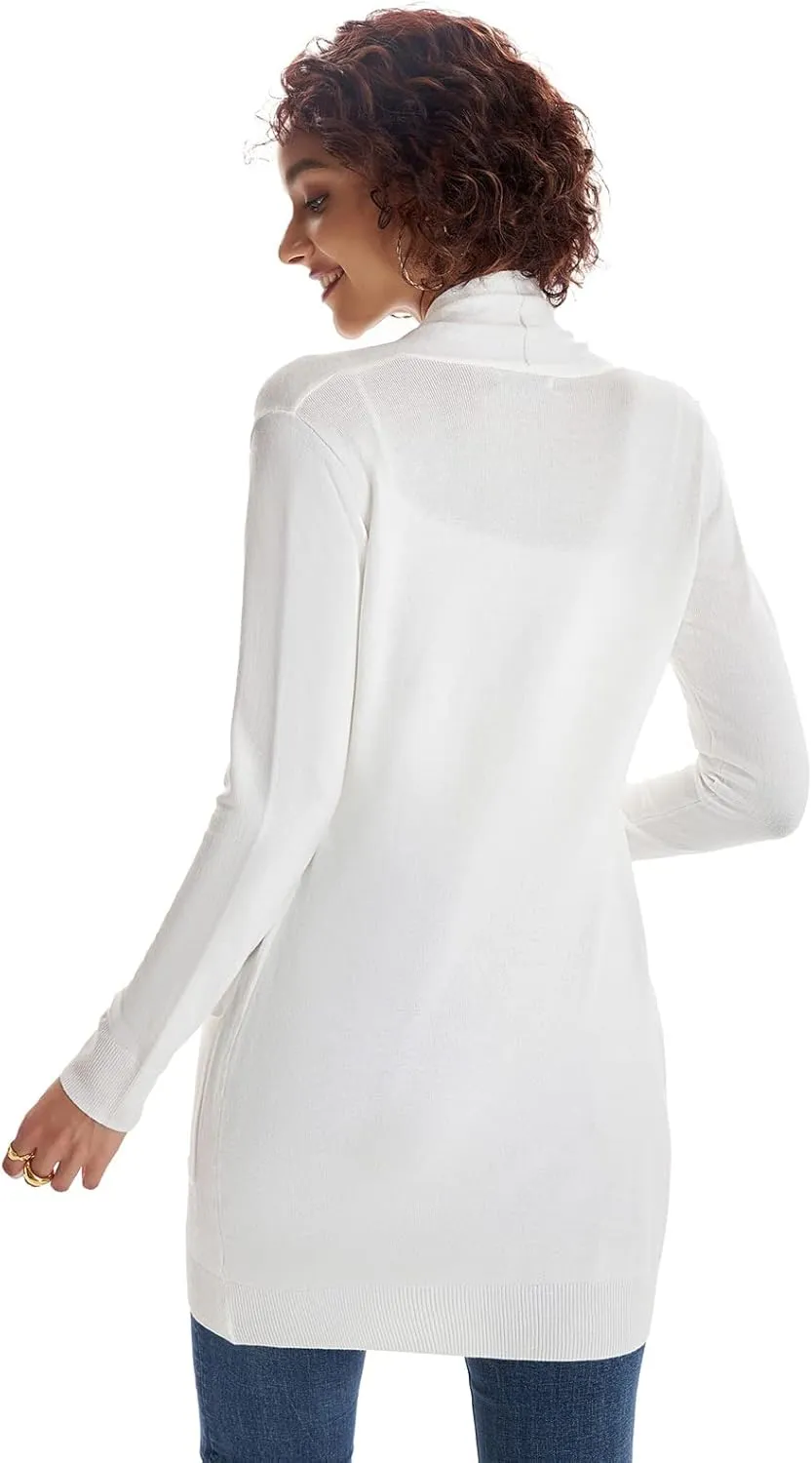 GRACE KARIN Women Lightweight Cardigan Sweaters with Pocket Long Sleeve Shrugs