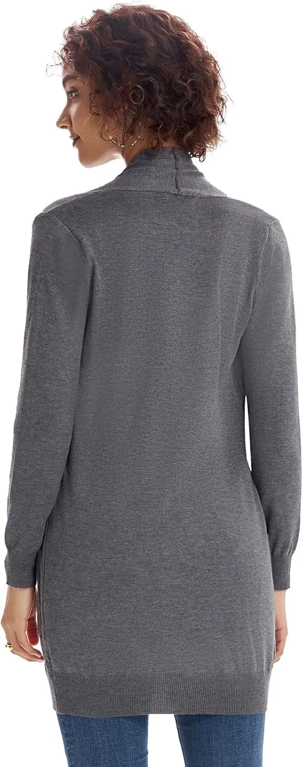 GRACE KARIN Women Lightweight Cardigan Sweaters with Pocket Long Sleeve Shrugs