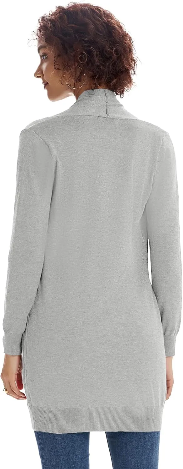 GRACE KARIN Women Lightweight Cardigan Sweaters with Pocket Long Sleeve Shrugs