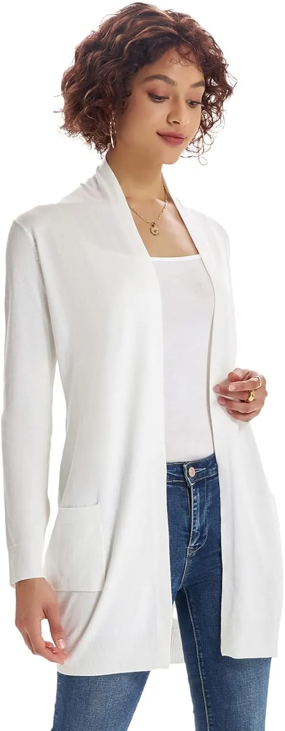 GRACE KARIN Women Lightweight Cardigan Sweaters with Pocket Long Sleeve Shrugs