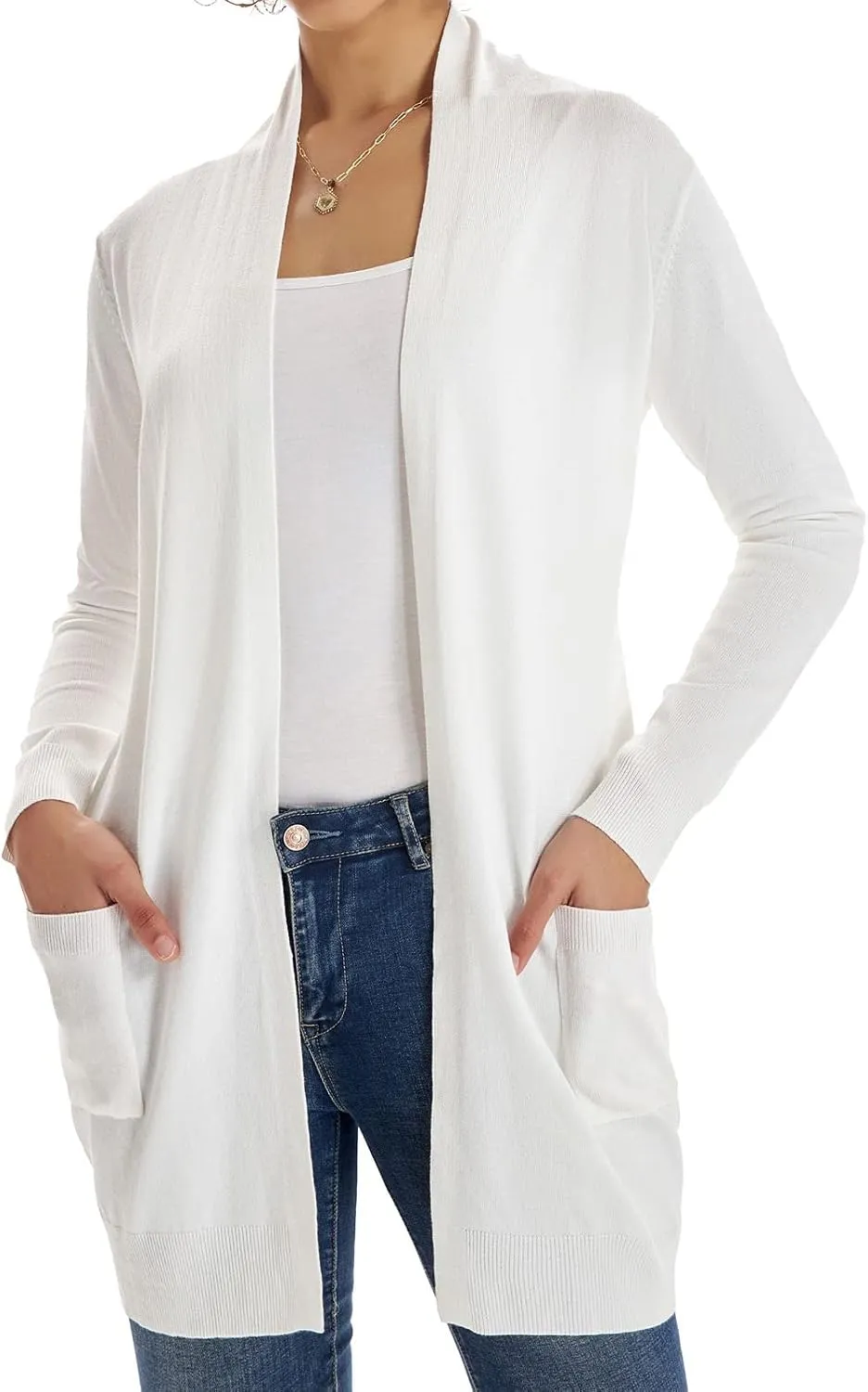 GRACE KARIN Women Lightweight Cardigan Sweaters with Pocket Long Sleeve Shrugs