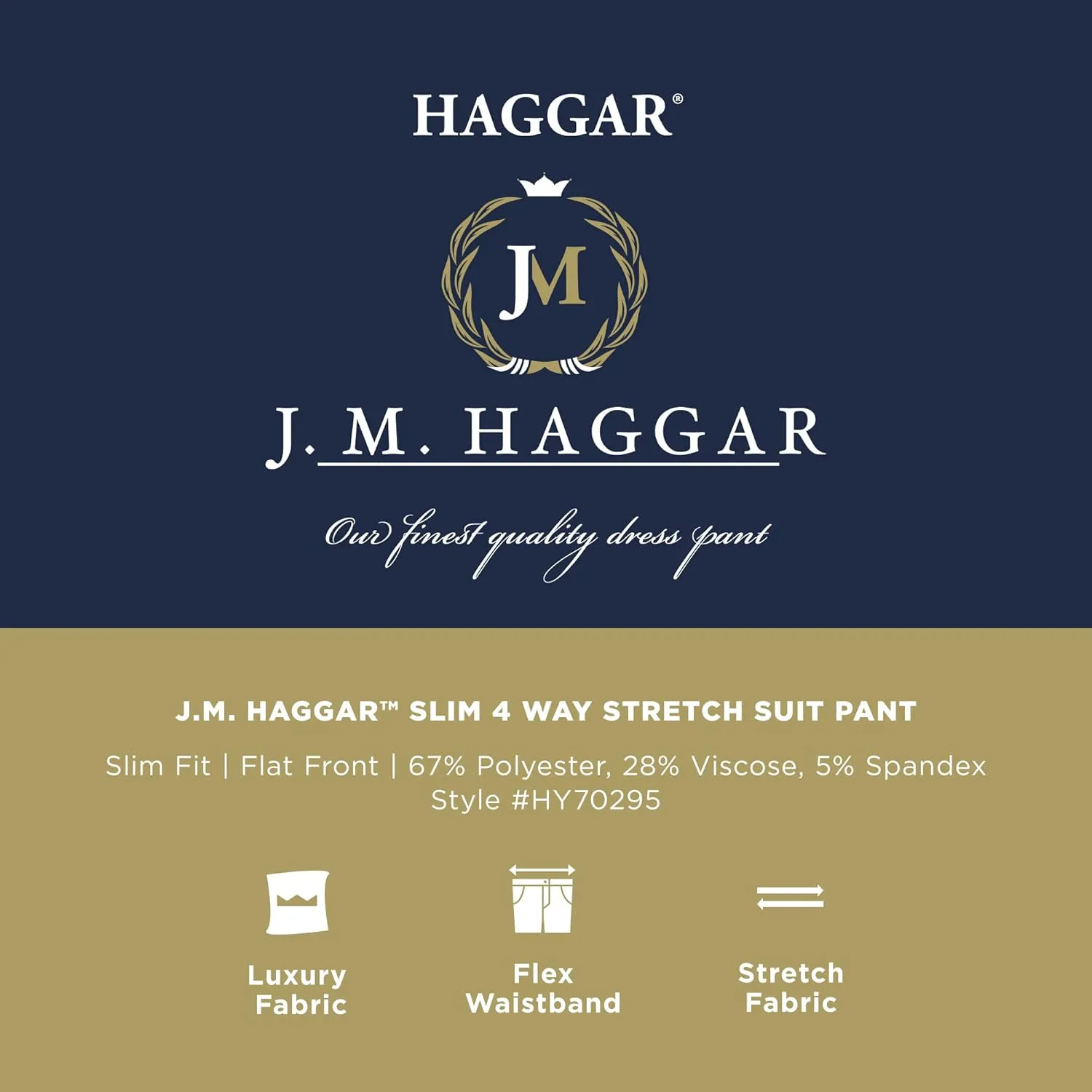 Haggar Men's JMH Premium Performance Stretch Slim Fit Suit Separates - Pants & Jackets