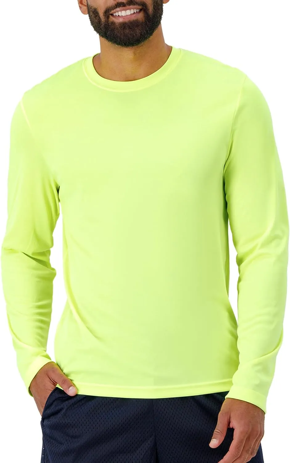 Hanes Men's Cool Dri Long Sleeve Performance T-Shirt, Moisture-Wicking Tee, 40  UPF Protection, 2 Or 4 Pack