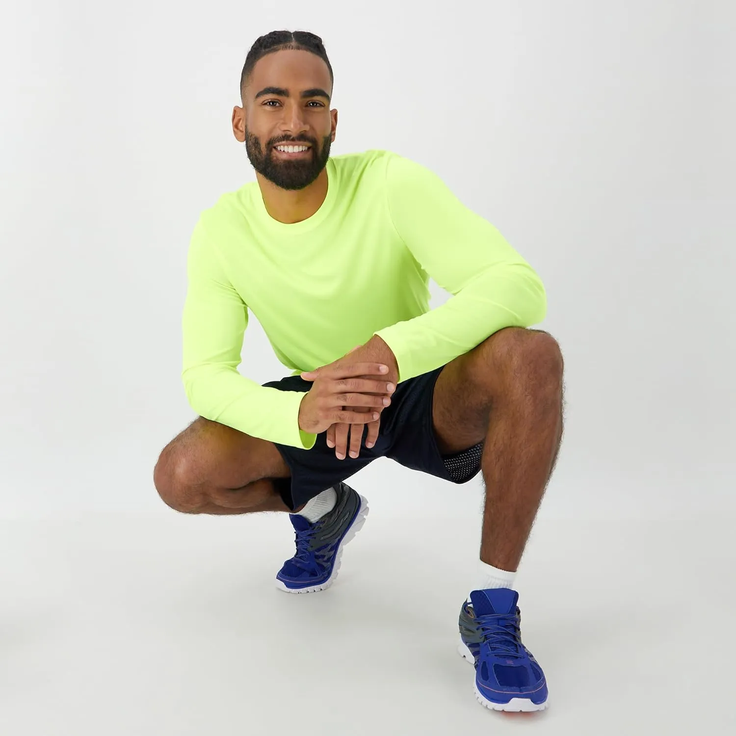 Hanes Men's Cool Dri Long Sleeve Performance T-Shirt, Moisture-Wicking Tee, 40  UPF Protection, 2 Or 4 Pack