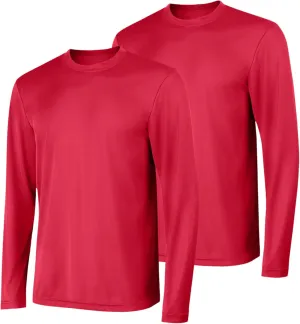 Hanes Men's Cool Dri Long Sleeve Performance T-Shirt, Moisture-Wicking Tee, 40  UPF Protection, 2 Or 4 Pack