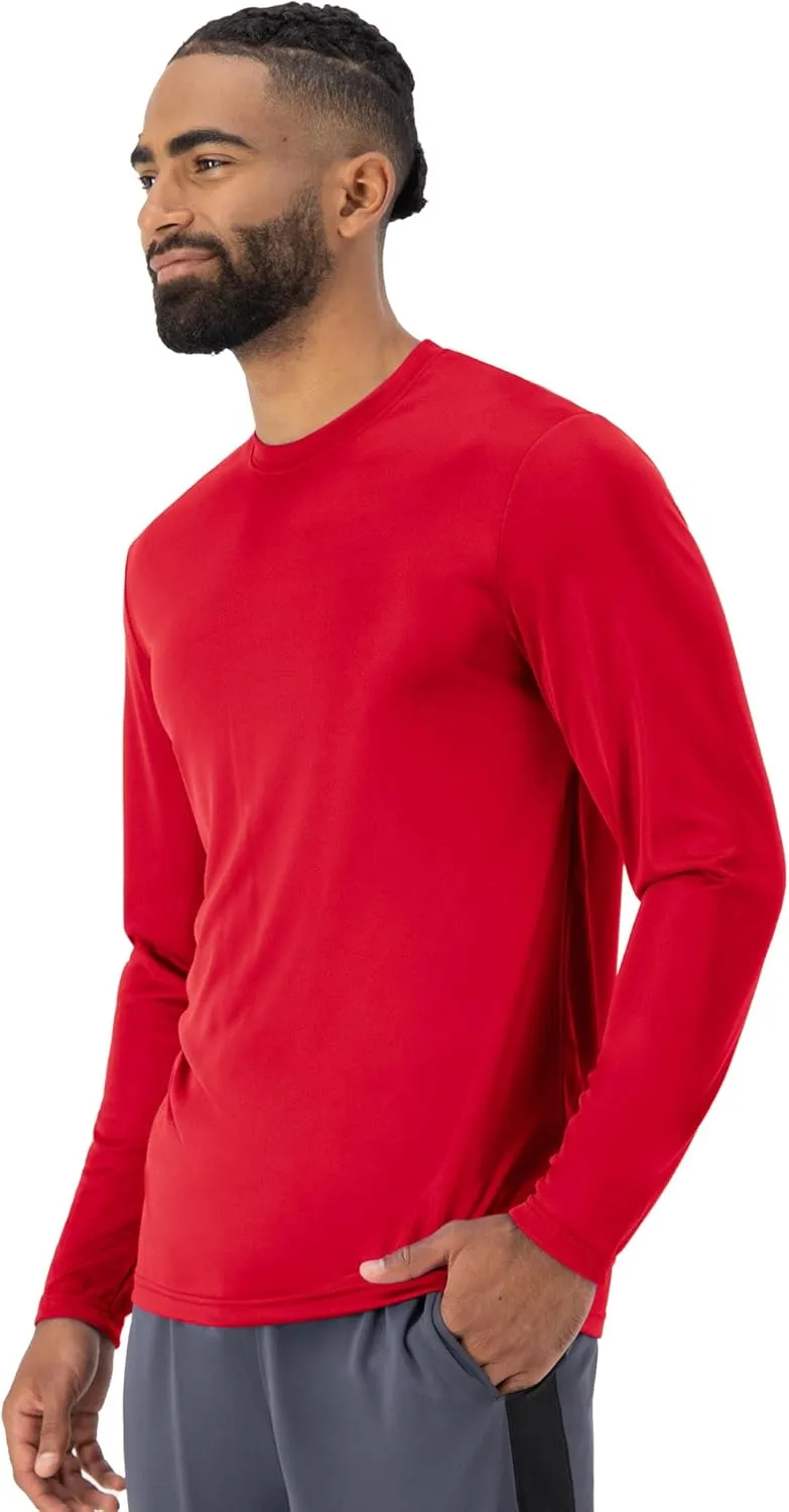 Hanes Men's Cool Dri Long Sleeve Performance T-Shirt, Moisture-Wicking Tee, 40  UPF Protection, 2 Or 4 Pack