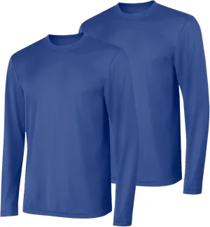 Hanes Men's Cool Dri Long Sleeve Performance T-Shirt, Moisture-Wicking Tee, 40  UPF Protection, 2 Or 4 Pack