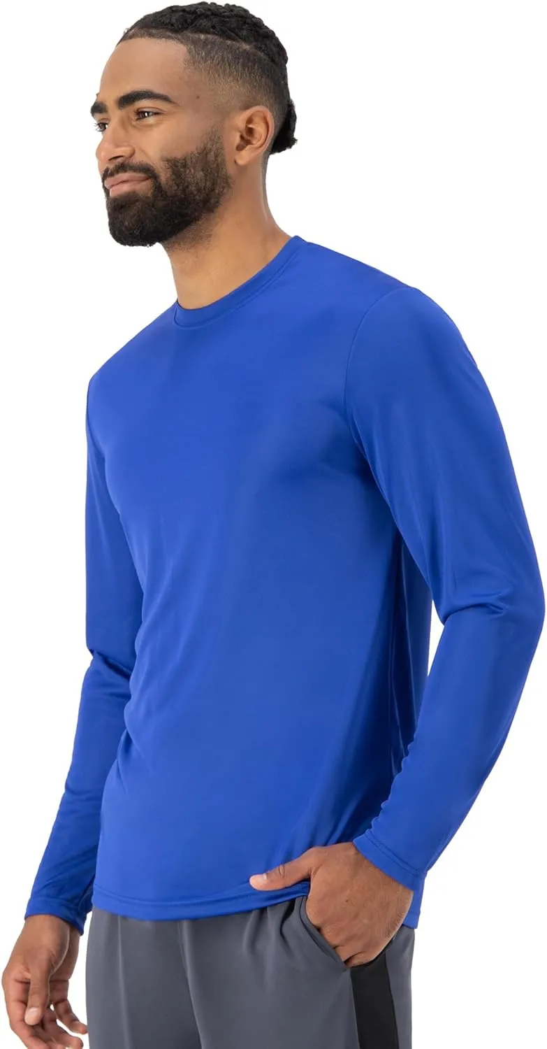 Hanes Men's Cool Dri Long Sleeve Performance T-Shirt, Moisture-Wicking Tee, 40  UPF Protection, 2 Or 4 Pack