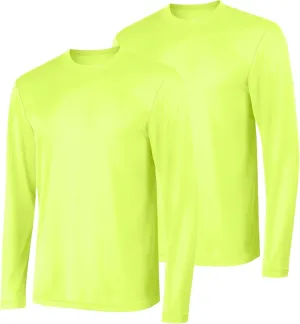 Hanes Men's Cool Dri Long Sleeve Performance T-Shirt, Moisture-Wicking Tee, 40  UPF Protection, 2 Or 4 Pack
